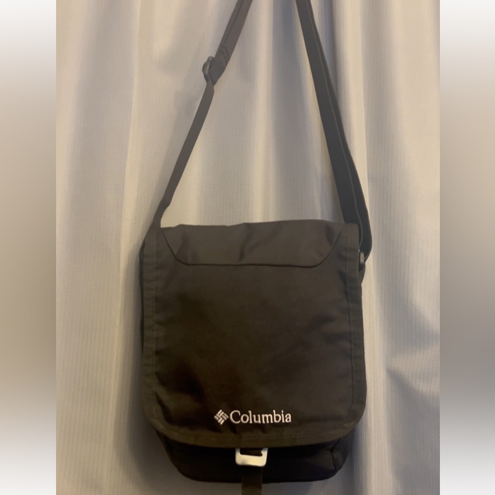 50%Offw Columbia Messenger Crossbody Side Bag Black Euc 10x12